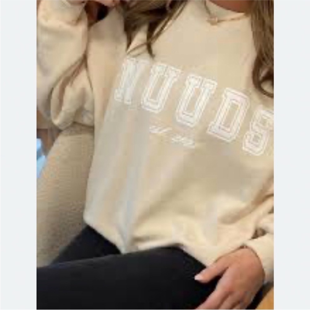 Nuuds Limited Edition Spell Out Crew Sweatshirt Cream Size‎ 2XL
